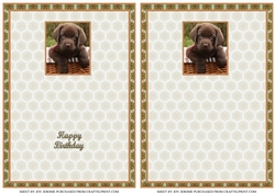JJ LABRADOR PUPPY A6 TEA BAG CARD INSERTS