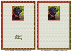 JJ LABRADOR 2 A6 TEA BAG CARD INSERTS