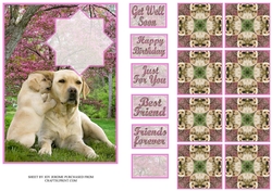 JJ LABRADOR 5X7 TEA BAG CARD