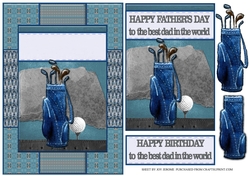  JJ BEST DAD GOLF A5 BIRTHDAY OR FATHERS DAY