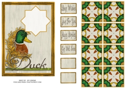 JJ COUNTRY CAPERS DUCK 5X7 TEA BAG CARD
