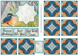  JJ KINGFISHER 2 A6 TEA BAG CARD