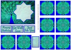 JJ PEACOCK A6 TEA BAG CARD