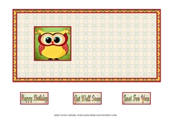 JJ OWL 2 5X5 TEA BAG CARD INSERT