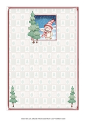 JJ CUTE SNOWMAN 2 7x5 TEA BAG CARD INSERT