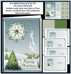 JJ CHRISTMAS SCENE 5X7 TEA BAG MINI KIT