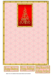 JJ CHRISTMAS RED AND GOLD 7X5 INSERT