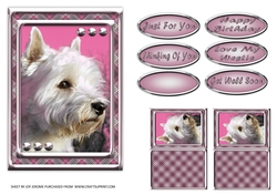 JJ LOVE MY DOG WEST HIGHLAND TERRIER OR WESTIE 2 5X7