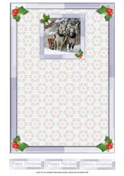 JJ CHRISTMAS HORSES SLEIGH RIDE 7X5 INSERT