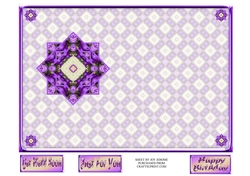 JJ ROSE PURPLE 5X7 TEA BAG CARD INSERT