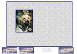JJ LABRADOR 1 CHRISTMAS 7X5 INSERT