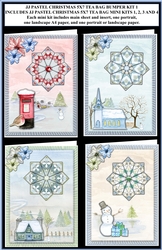 JJ PASTEL CHRISTMAS 5X7 TEA BAG CARD BUMPER KIT 1