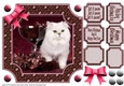 JJ PETS LOVE CHRISTMAS TOO SNOW WHITE CAT ROSEWOOD 8x8
