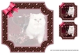JJ PETS LOVE CHRISTMAS TOO SNOW WHITE CAT 8x8 INSERT ROSEWOOD BLANK