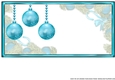 JJ CHRISTMAS SOFT BLUE BAUBLES 6X6 INSERT