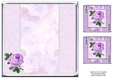 JJ PURPLE VINTAGE ROSE 8X8 QUICK CARD INSERT BLANK