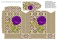 JJ VINTAGE PURPLE ROSE PINCH BAG AND TAG