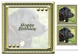 JJ LOVE MY DOG LABRADOR RETRIEVER 8X8 BLACK INSERT HAPPY BIRTHDAY