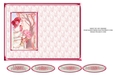 JJ ART NOUVEAU LADY WITH ROSES 6X4 INSERT PINK