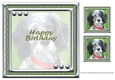JJ LOVE MY DOG ENGLISH SETTER 8X8 INSERT HAPPY BIRTHDAY.