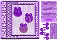 JJ CHRISTMAS HOLIDAY BAUBLES TRIO DARK PURPLE 8x8