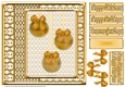 JJ CHRISTMAS HOLIDAY BAUBLES TRIO GOLDEN 8x8