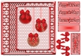 JJ CHRISTMAS HOLIDAY BAUBLES TRIO RED 8x8