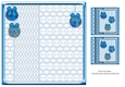 JJ CHRISTMAS HOLIDAY BAUBLES TRIO BLUE 8x8 INSERT BLANK