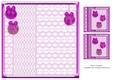 JJ CHRISTMAS HOLIDAY BAUBLES TRIO DEEP MAGENTA 8x8 INSERT BLANK