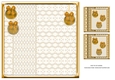 JJ CHRISTMAS HOLIDAY BAUBLES TRIO GOLDEN 8x8 INSERT BLANK.