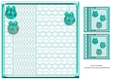 JJ CHRISTMAS HOLIDAY BAUBLES TRIO TURQUOISE 8x8 INSERT BLANK