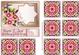 JJ PINK FLOWER A6 TEA BAG CARD