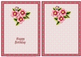 JJ PINK FLOWER A6 TEA BAG CARD INSERT FOR PORTRAIT CARD