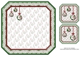 JJ CHRISTMAS BAUBLES PEACE JOY AND LOVE 8X8 INSERT BLANK RED