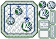 JJ CHRISTMAS BAUBLES PEACE JOY AND LOVE 8X8 BLUE