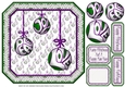 JJ CHRISTMAS BAUBLES PEACE JOY AND LOVE 8X8 PURPLE