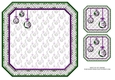 JJ CHRISTMAS BAUBLES PEACE JOY AND LOVE 8X8 INSERT BLANK PURPLE