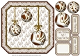 JJ CHRISTMAS BAUBLES PEACE JOY AND LOVE 8X8 VINTAGE