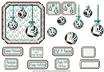 JJ CHRISTMAS BAUBLES PEACE JOY AND LOVE 5X5 TURQUOISE