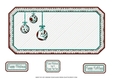 JJ CHRISTMAS BAUBLES PEACE JOY AND LOVE 5X5 INSERT TURQUOISE