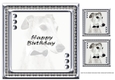 JJ LOVE MY DOG GREYHOUND 8X8 INSERT HAPPY BIRTHDAY