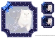 JJ PETS LOVE CHRISTMAS TOO SNOW WHITE CAT BLUE 8x8 INSERT BLANK