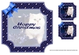 JJ PETS LOVE CHRISTMAS TOO SNOW WHITE CAT BLUE 8x8 INSERT HAPPY CHRISTMAS