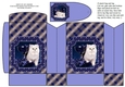 JJ PETS LOVE CHRISTMAS TOO SNOW WHITE CAT BLUE PINCH BAG AND TAG