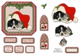 JJ PETS LOVE CHRISTMAS TOO SLEEPY CAT AND DOG 5X5 DECOUPAGE