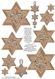 JJ CHRISTMAS GLASS STAR COPPER DECORATION
