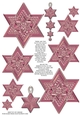 JJ CHRISTMAS GLASS STAR PINK DECORATION