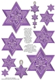 JJ CHRISTMAS GLASS STAR PURPLE DECORATION