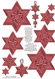 JJ CHRISTMAS GLASS STAR RED DECORATION