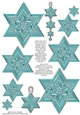  JJ CHRISTMAS GLASS STAR TURQUOISE DECORATION